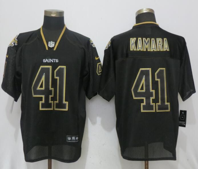NFL Men New Nike New Orleans Saints #41 Kamara Lights Out BLACK Jersey